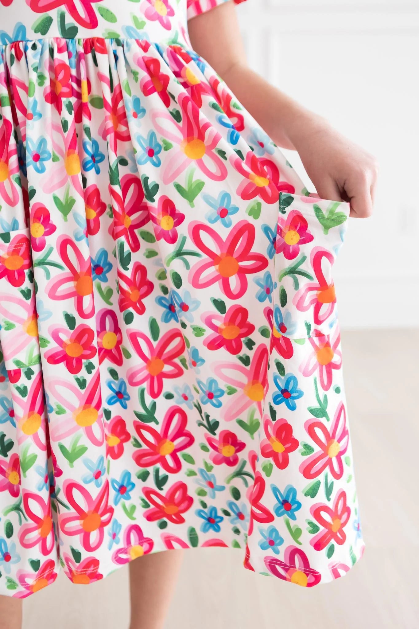 MR Neon Floral S/S Twirl Dress