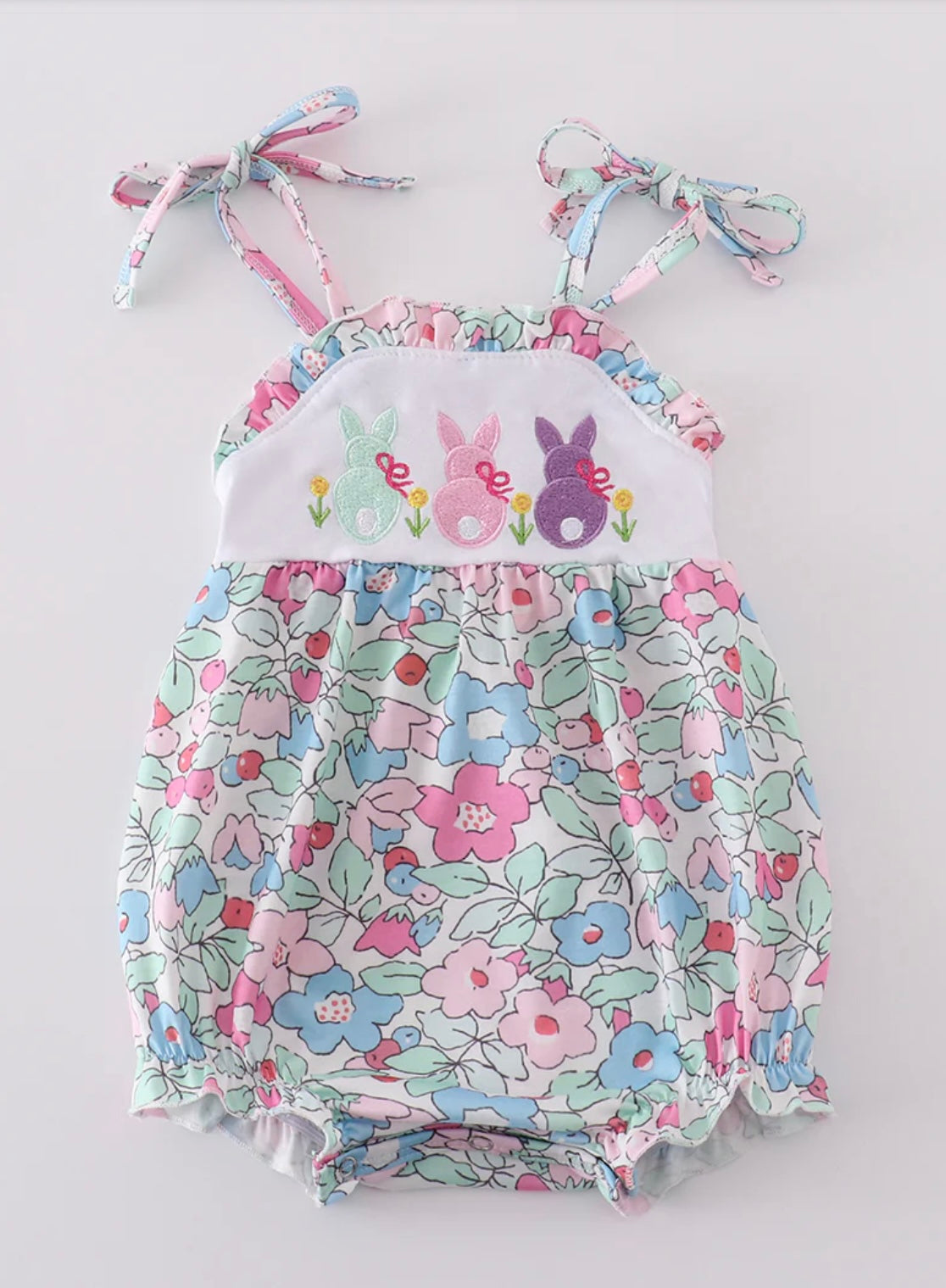 Floral Bunny Embroidered Bubble