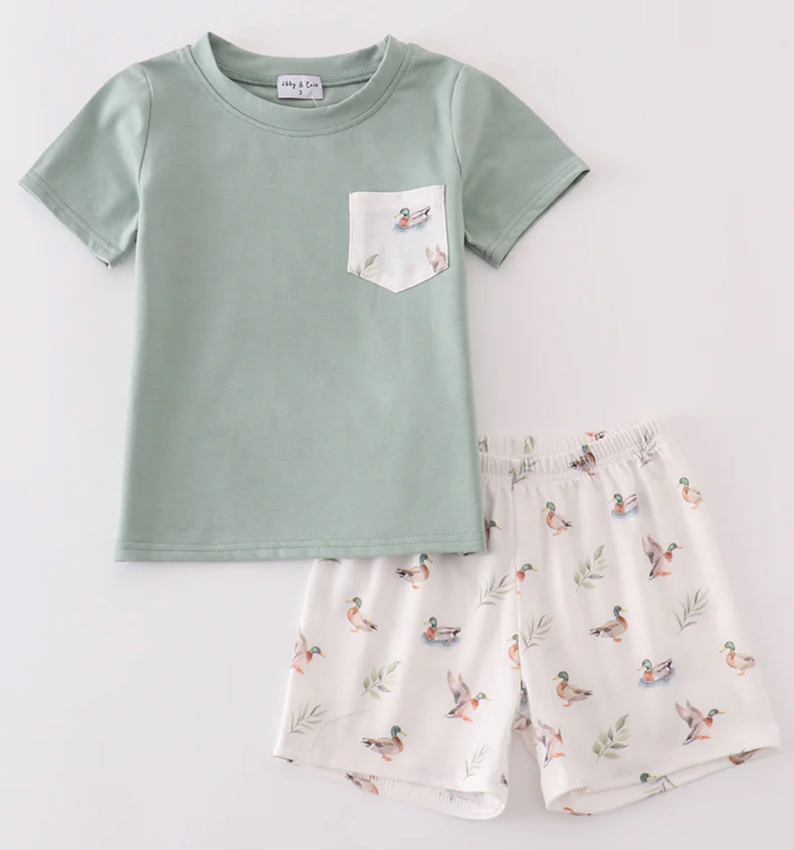 Sage Duck Short Set
