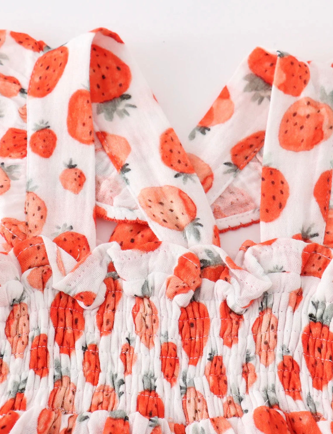Strawberry Smocked Bloomer Set
