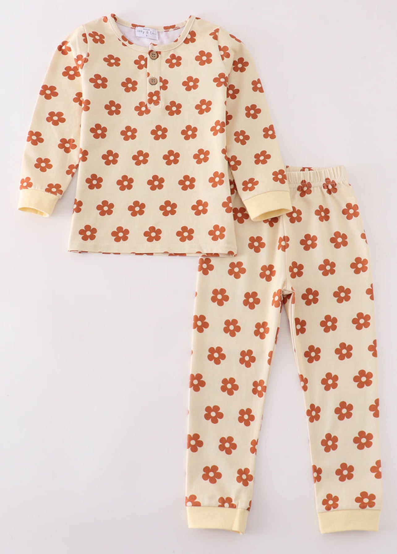 Cream + Mustard Floral Jogger Set