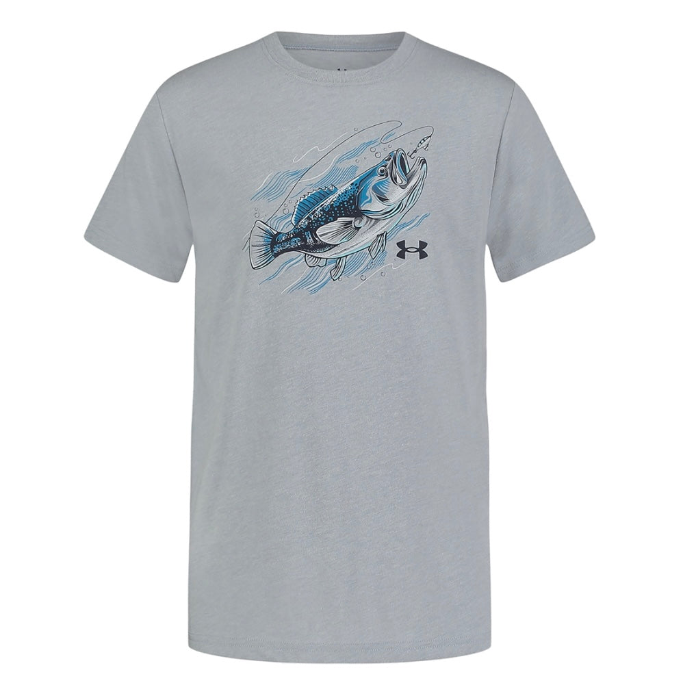 Under Armour Harbor Blue Heather Bass Tee