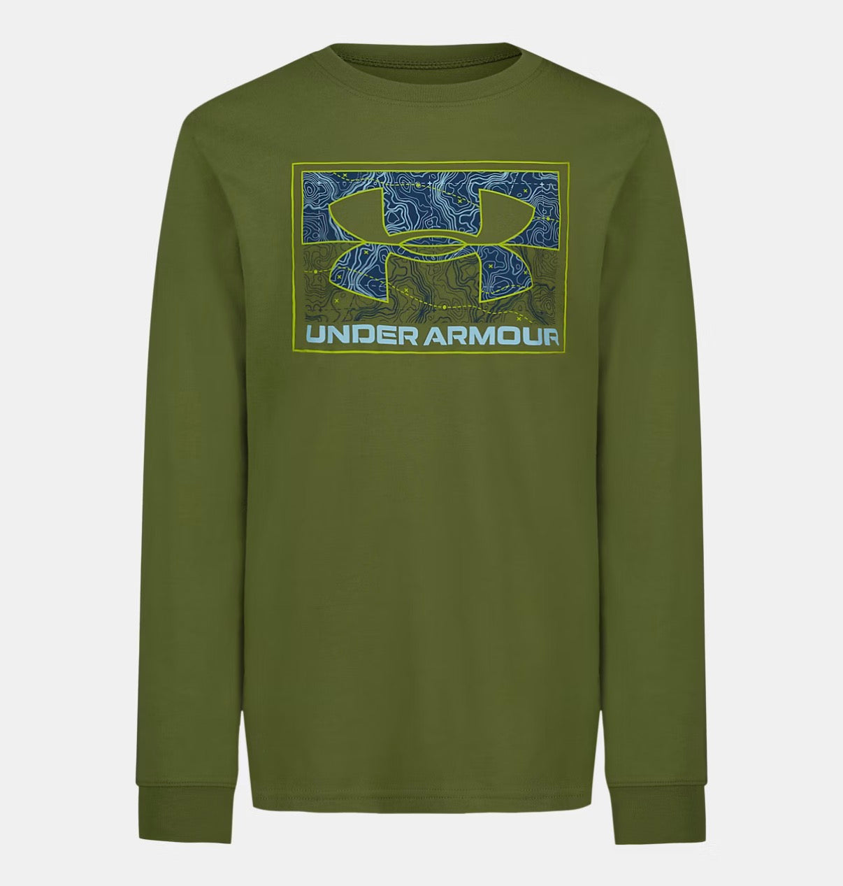 Under Armour Warm Olive Logo Map Longsleeve
