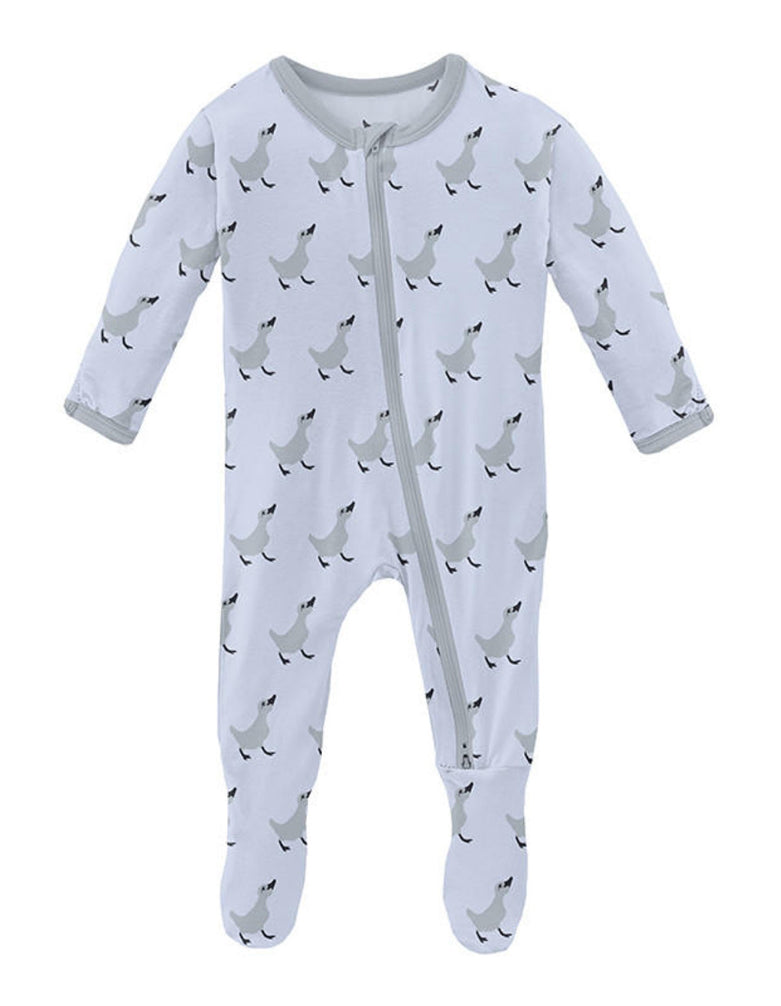 Kickee Dew Ugly Duckling Footie With 2 Way Zipper