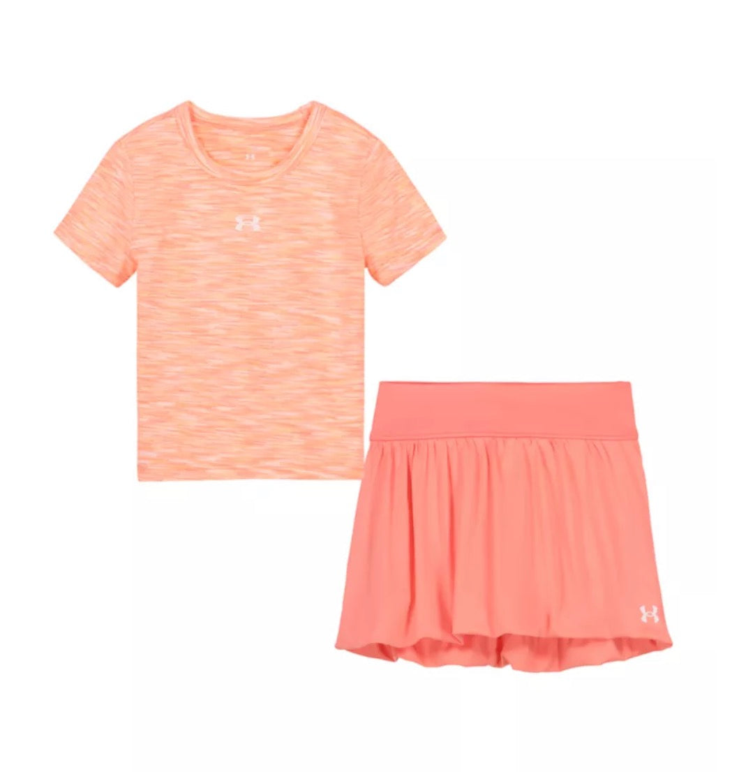 Under Armour Playful Peach & Posh Pink Skort Set