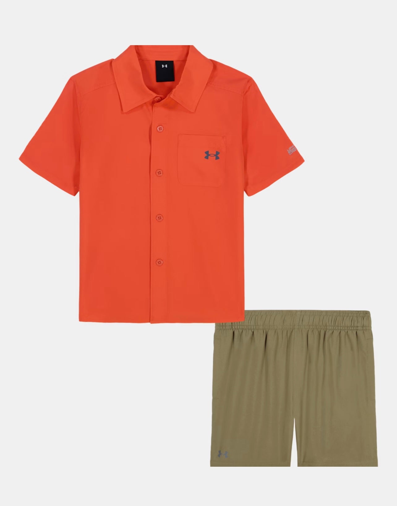 Under Armour Fishing Fire Button Up & Khaki Short Set
