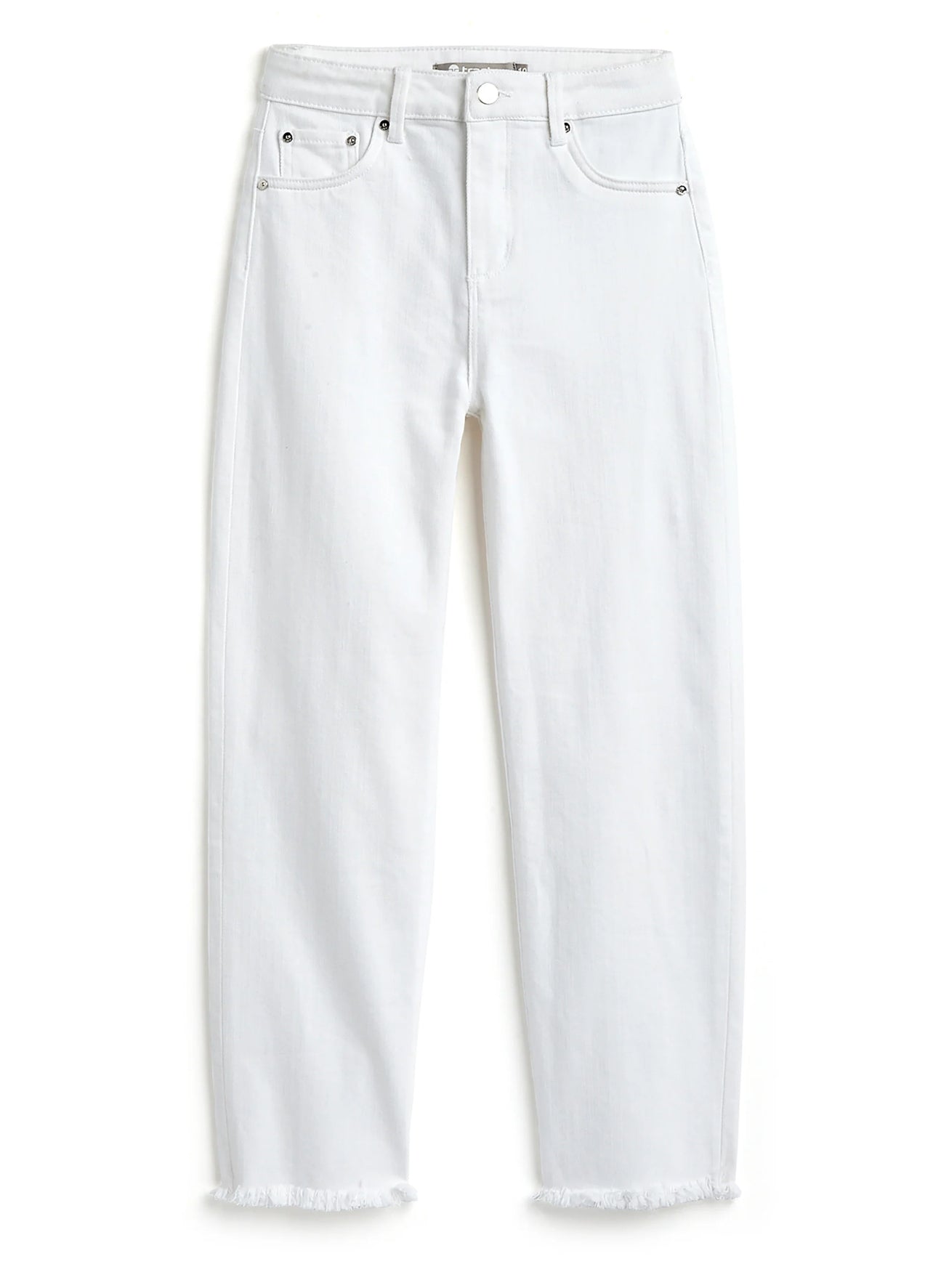 Tractr White High Rise Slim Straight *