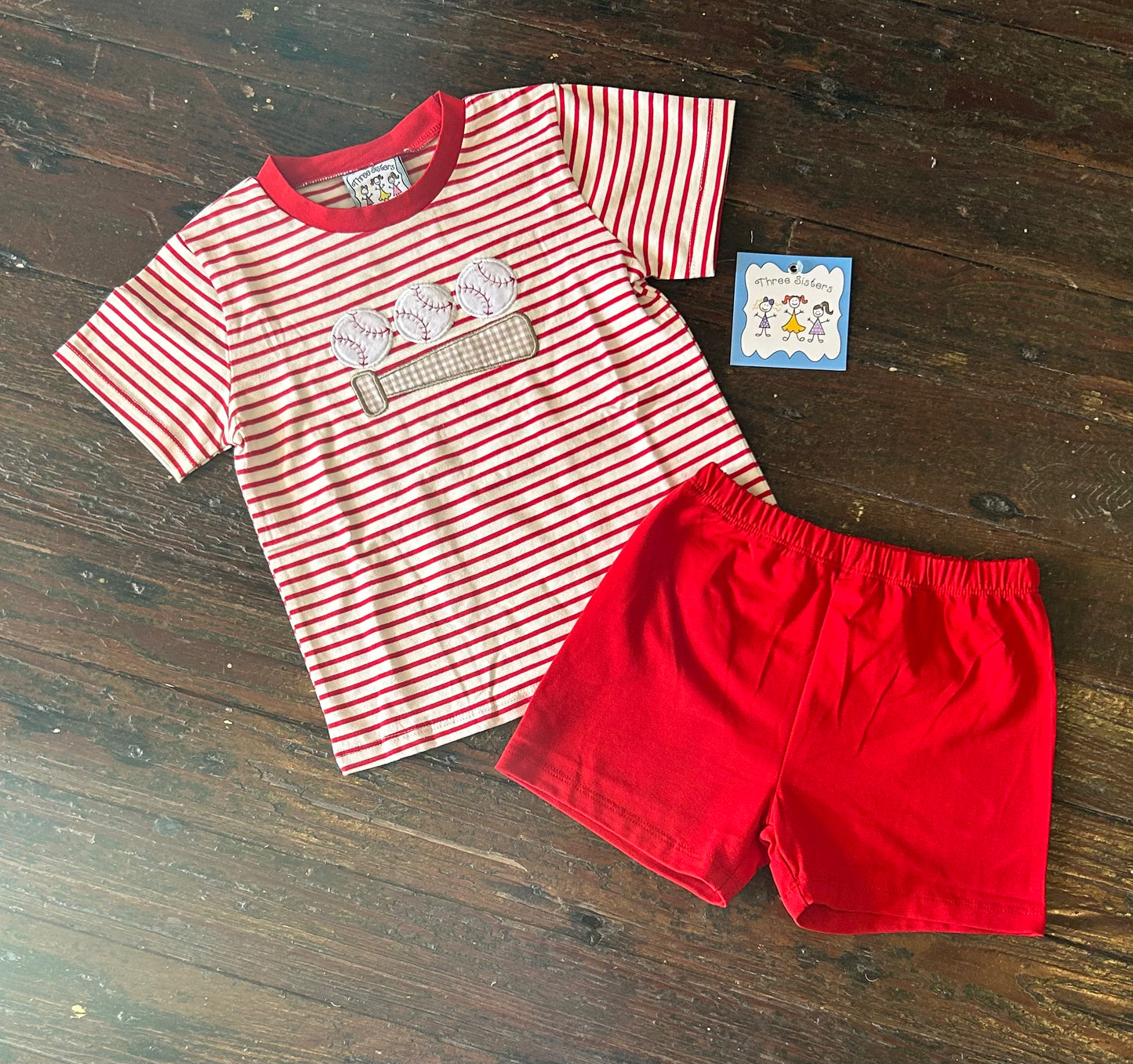 Three Sisters Play Ball Boys Short Set