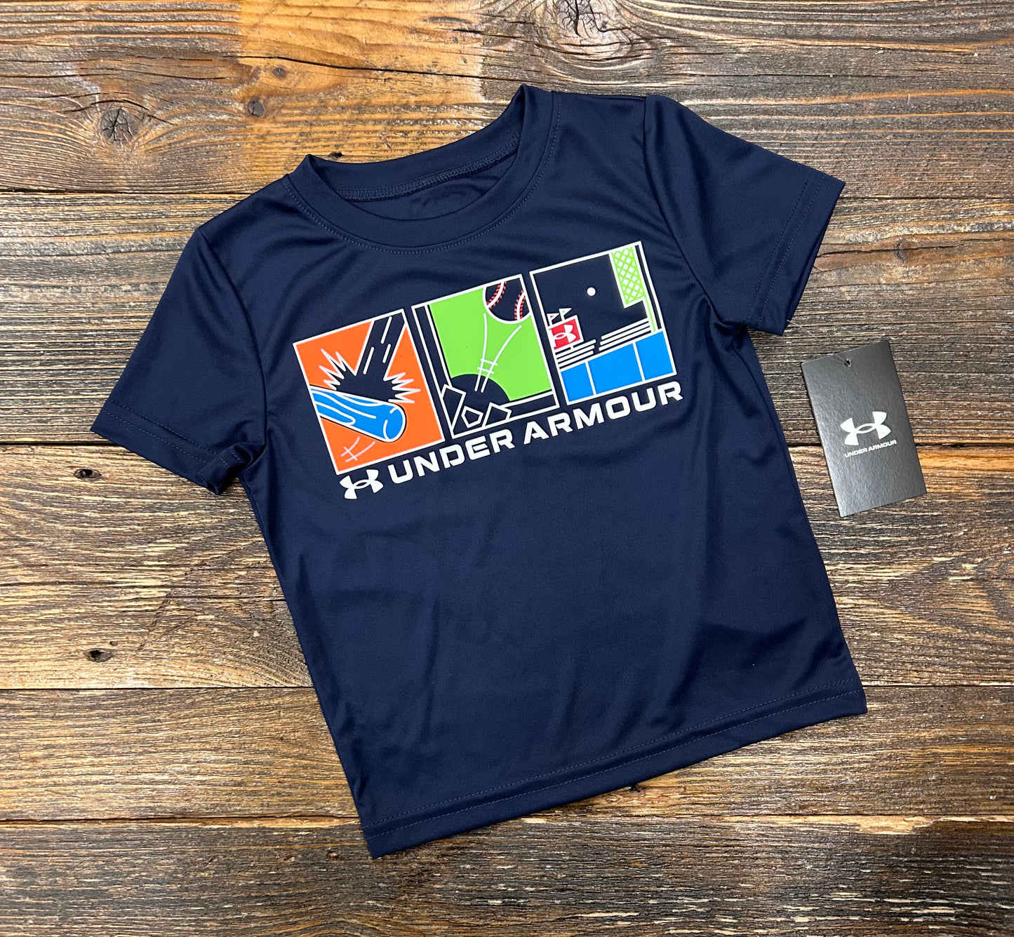 Under Armour Midnight Navy Baseball Comic Tee