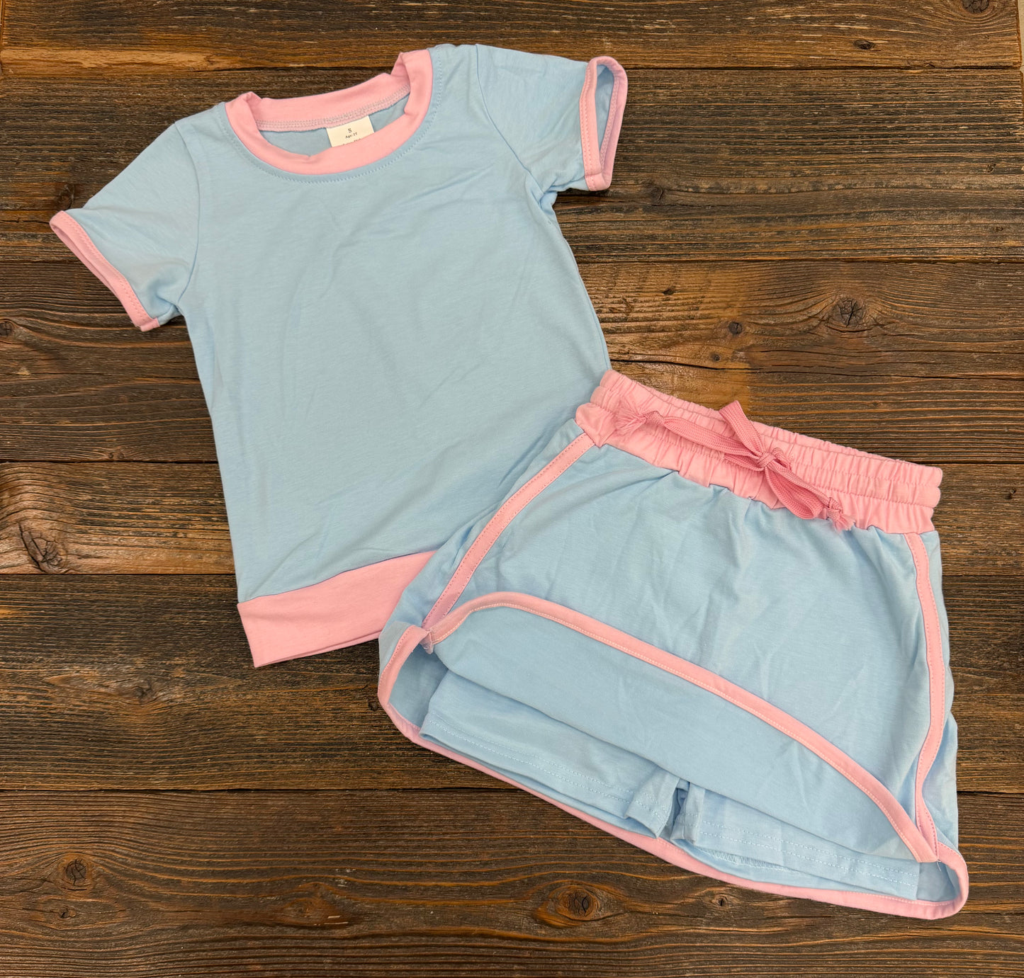 Blue + Pink Active Skort Set