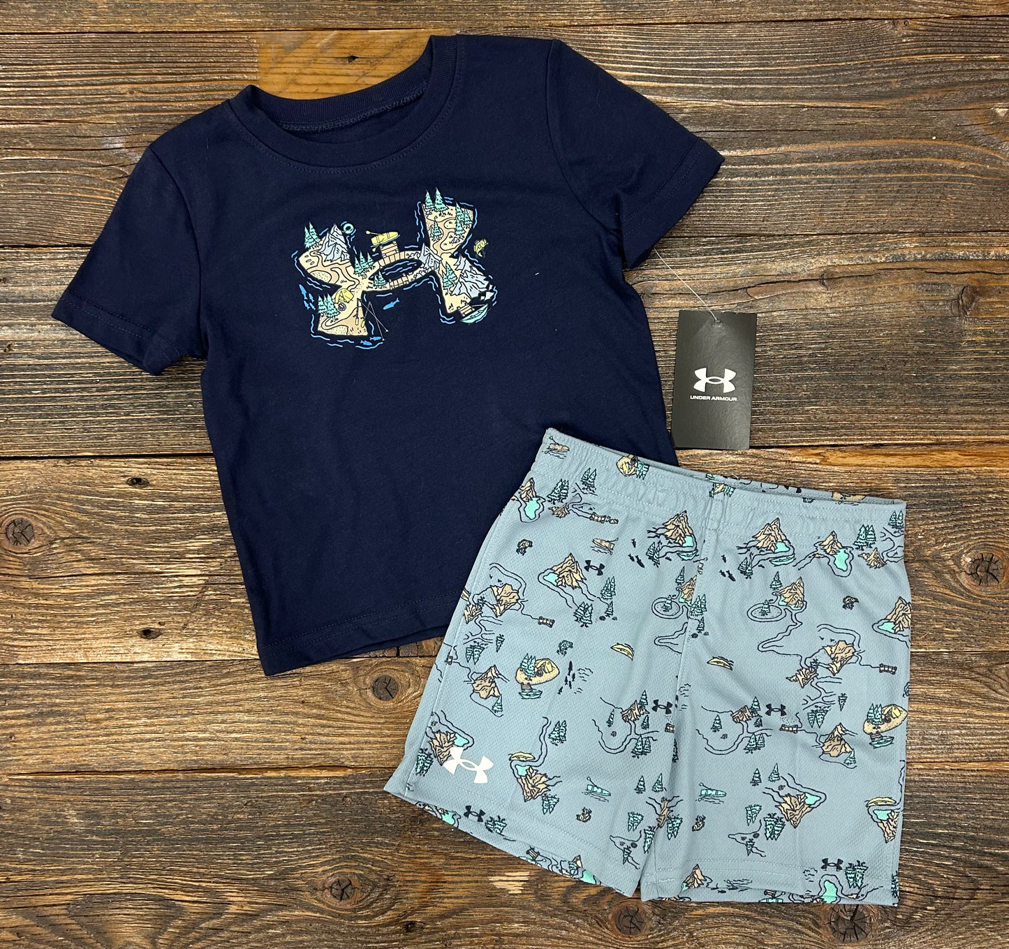 Under Armour Midnight Navy Lake Logo Short Set