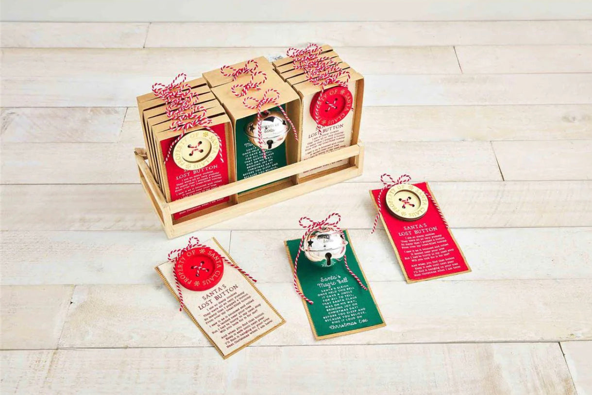 Mudpie Santa Ornaments