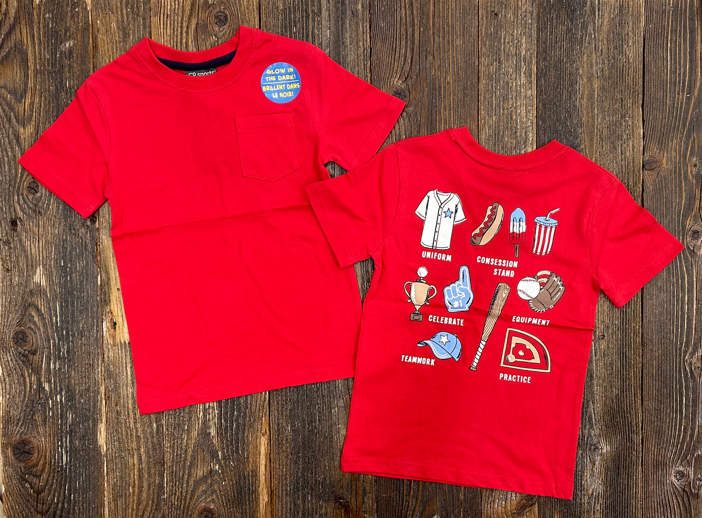 CR Sports Red Baseball Essentials Tee