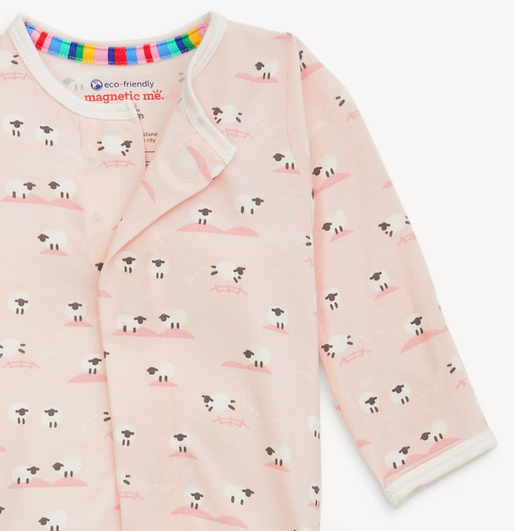 Magnetic Me Baa Baa Baby Pink Modal Magnetic Footie
