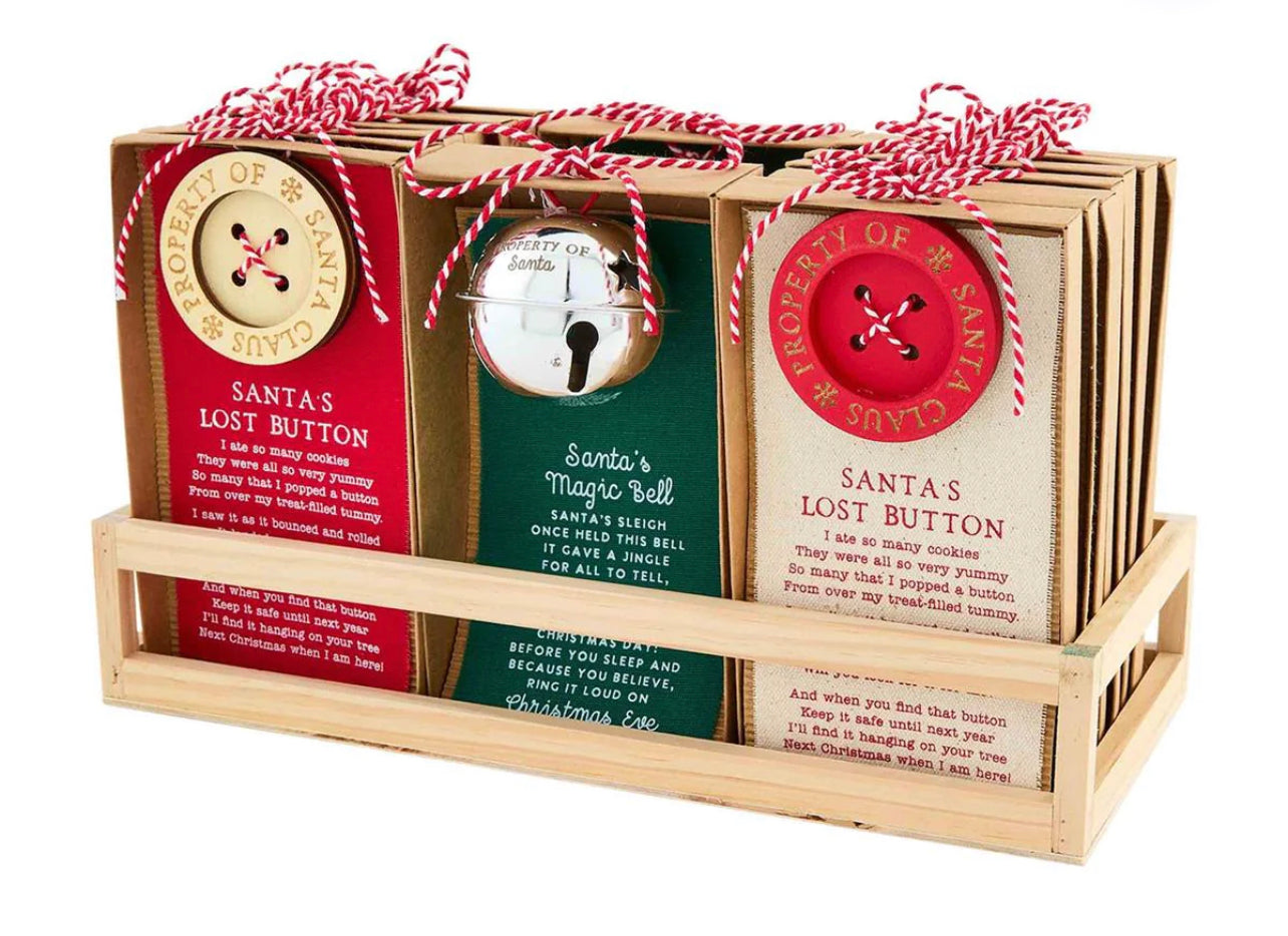 Mudpie Santa Ornaments
