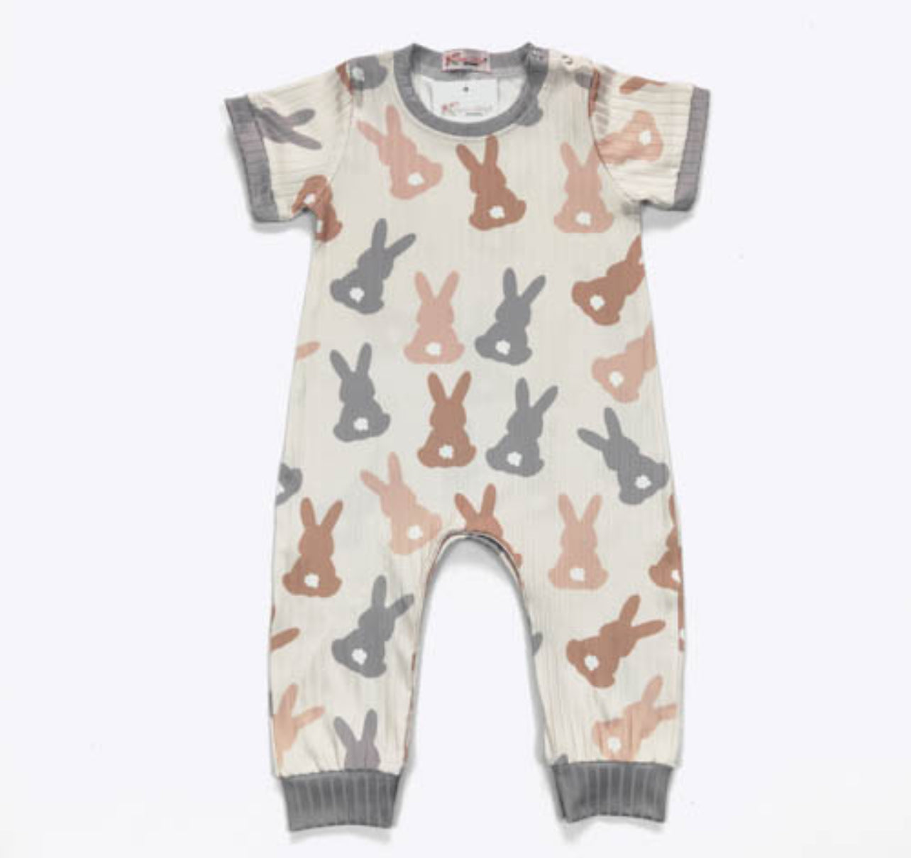 CC Muted Rabbit Boy Romper