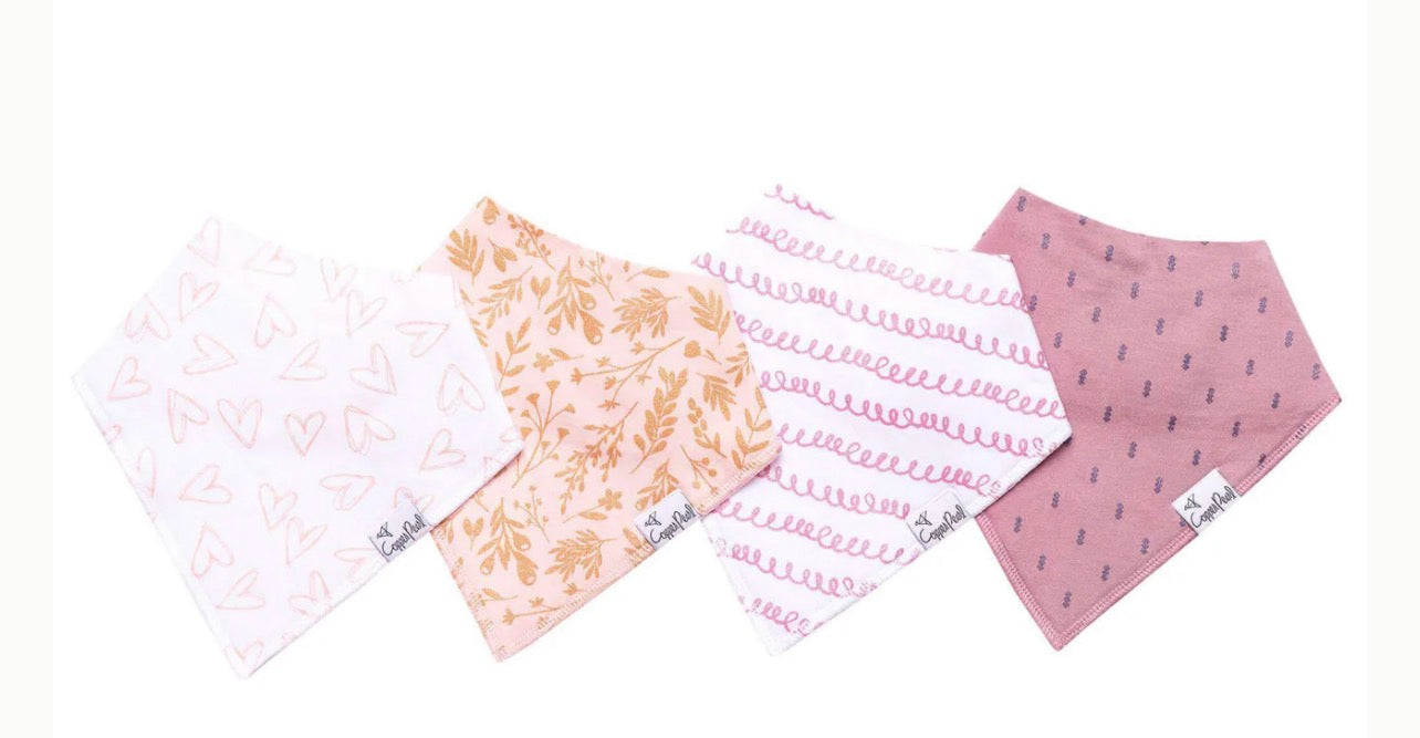 Copper Pearl Bandana Bib Sets