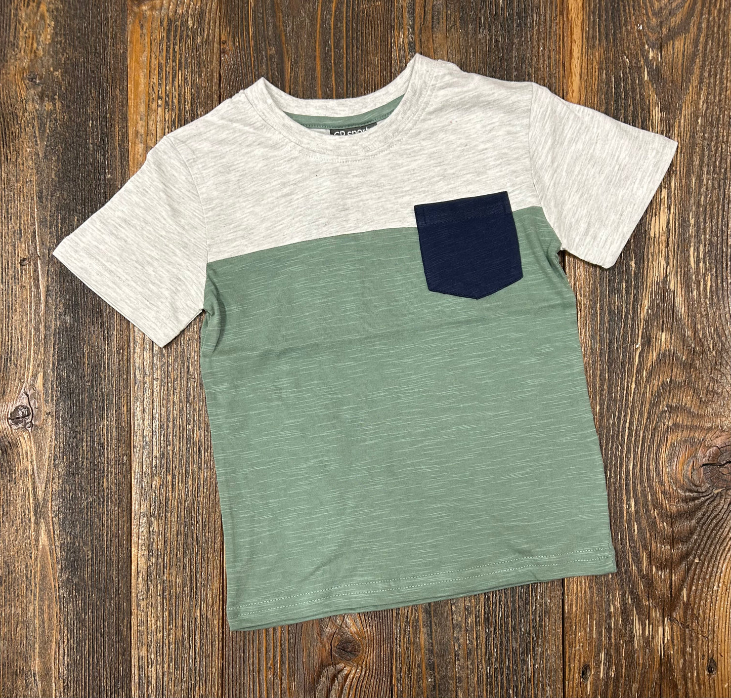 CR Sports Sage Color Block Pocket Tee