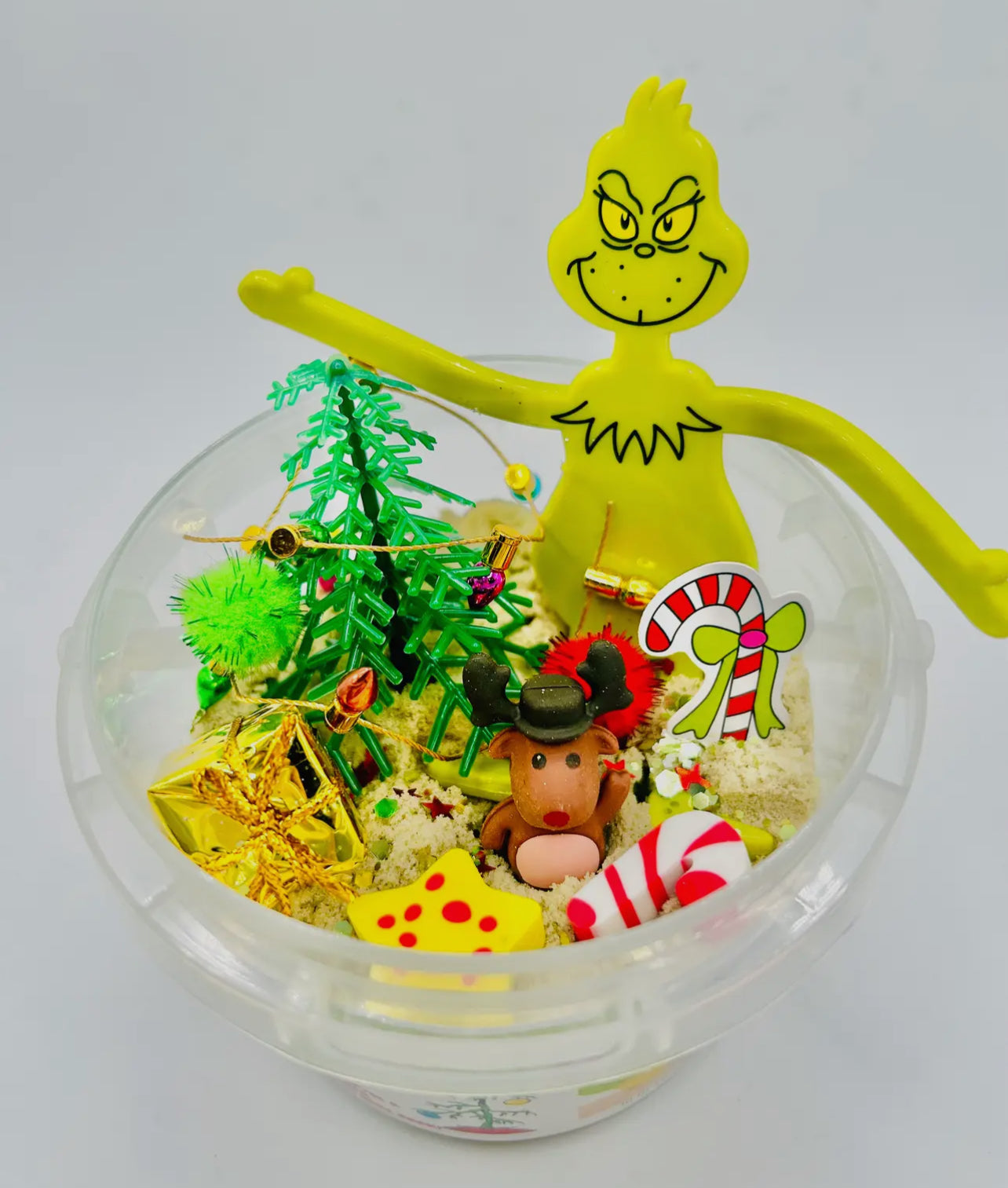 Grinch Sensory Sand Buckets