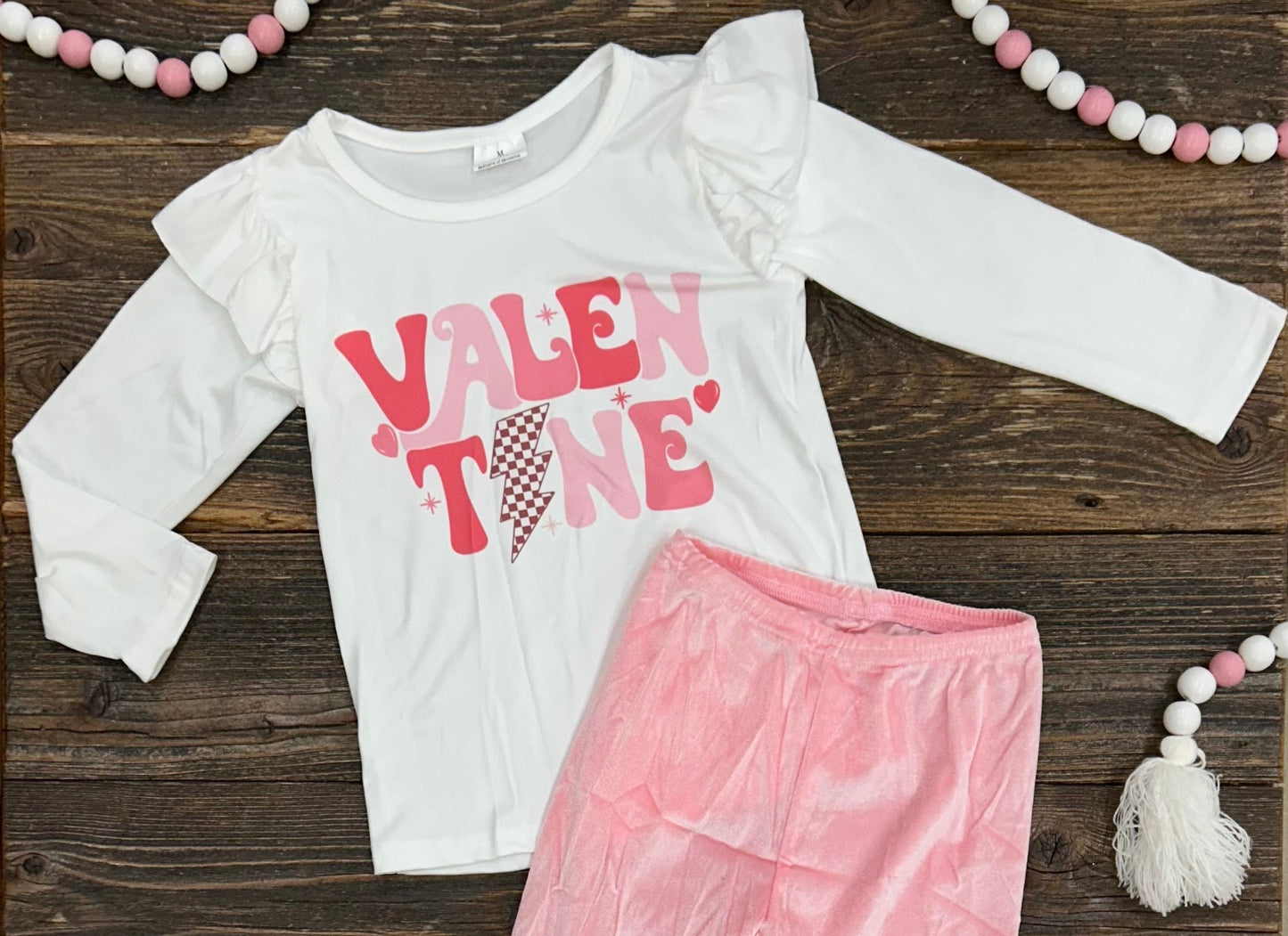 Valentine White & Pink Longsleeve