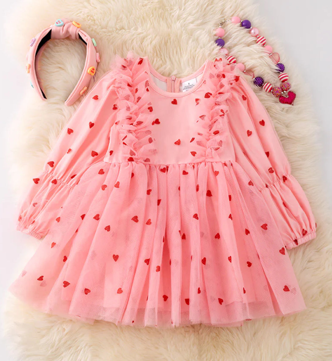 Pink Heart Twirl Dress