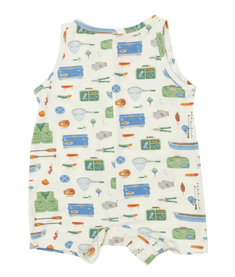 Angel Dear Fishing Tools Shortie Romper