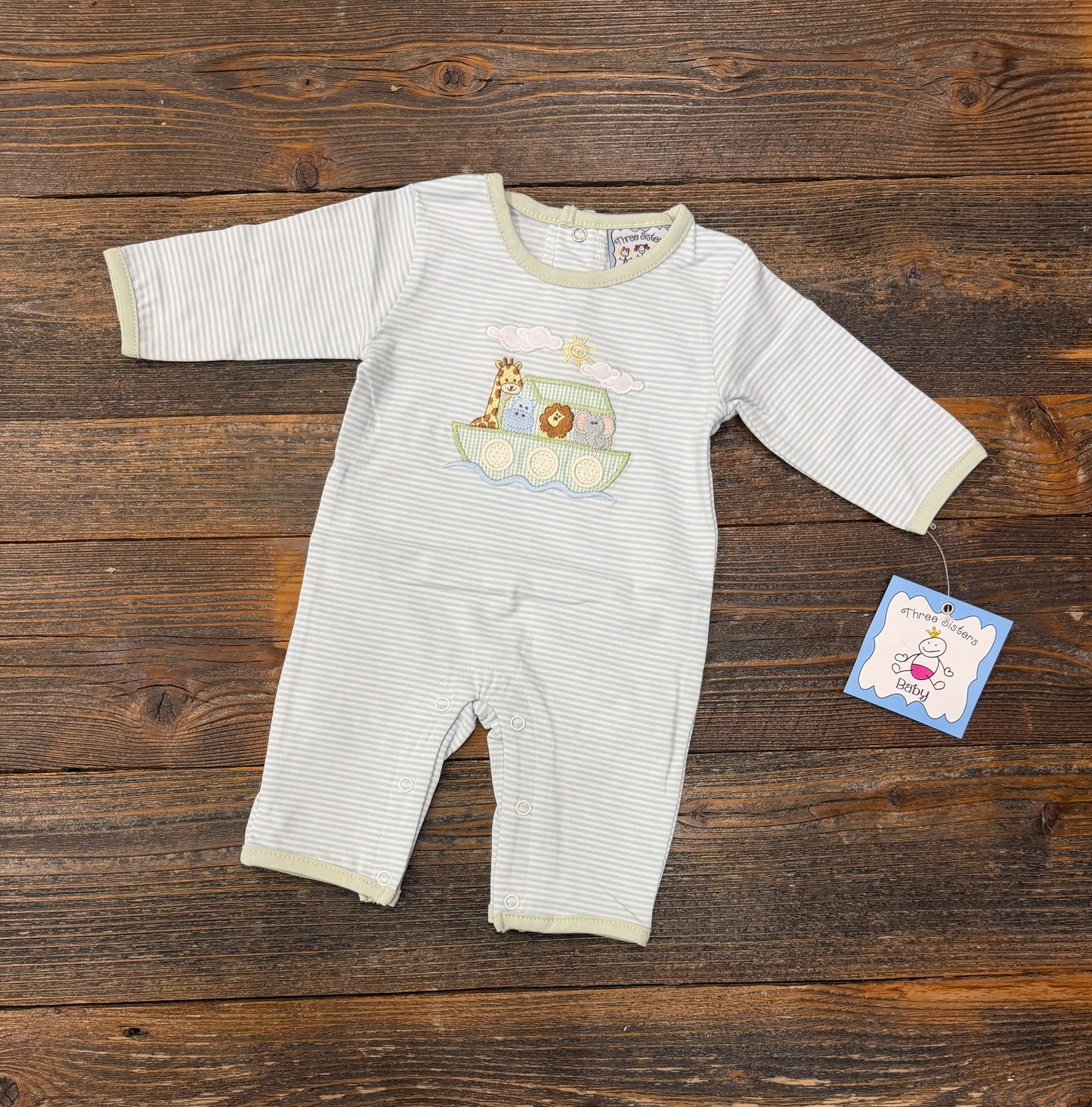 Three Sisters Noah’s Ark Boys Romper