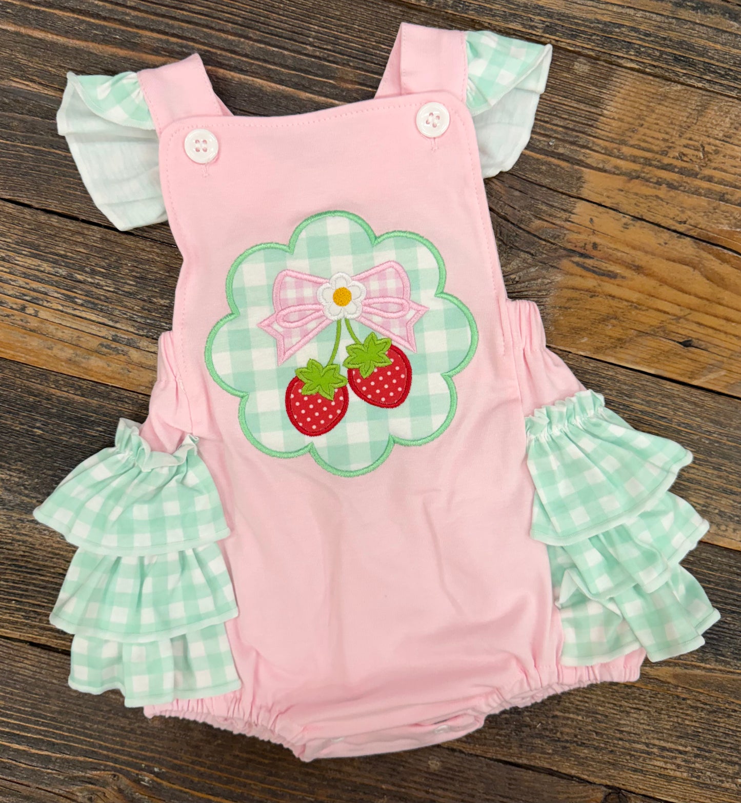 Strawberry Applique Bubble