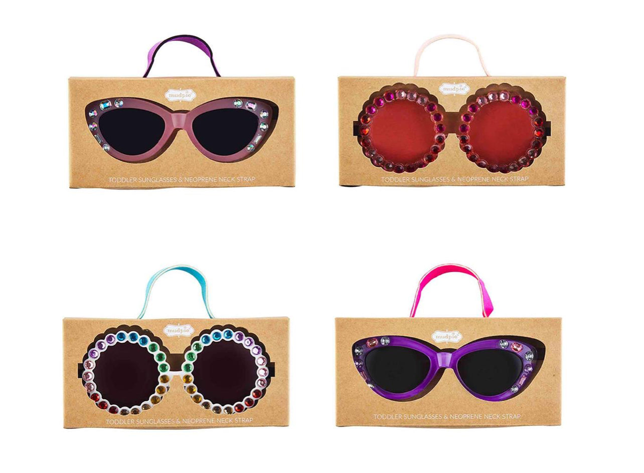 Mudpie Toddler Girl Sunglasses & Strap Set