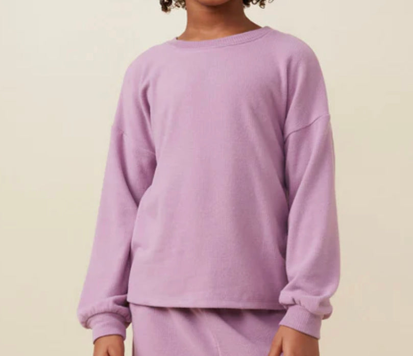 Hayden Soft Brushed Rib Seam Long Sleeve GY7567