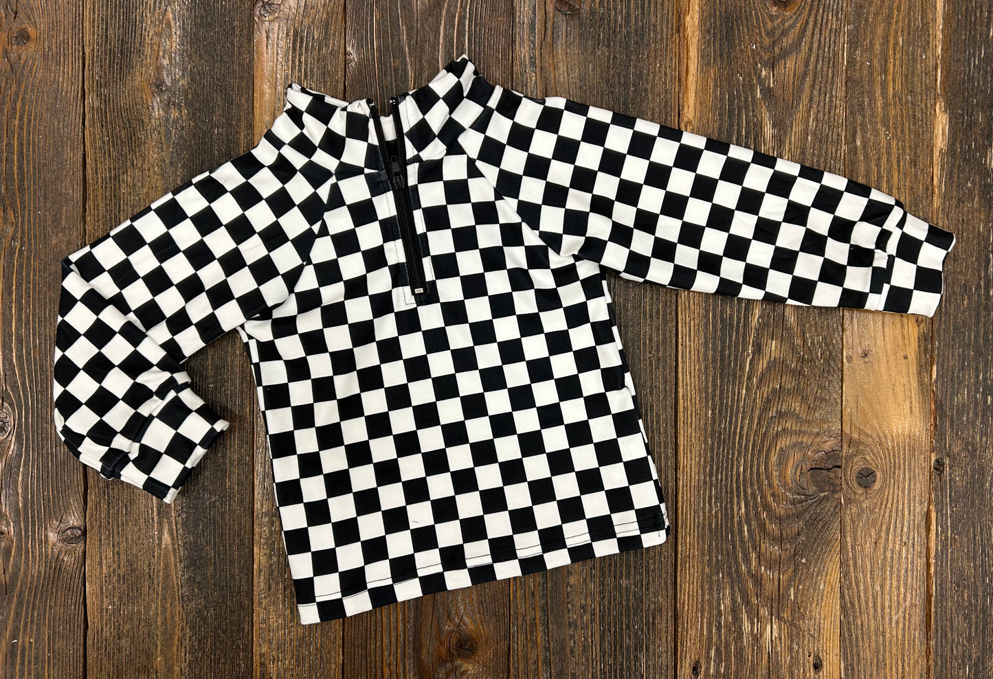 SK White & Black Checkerboard Pullover