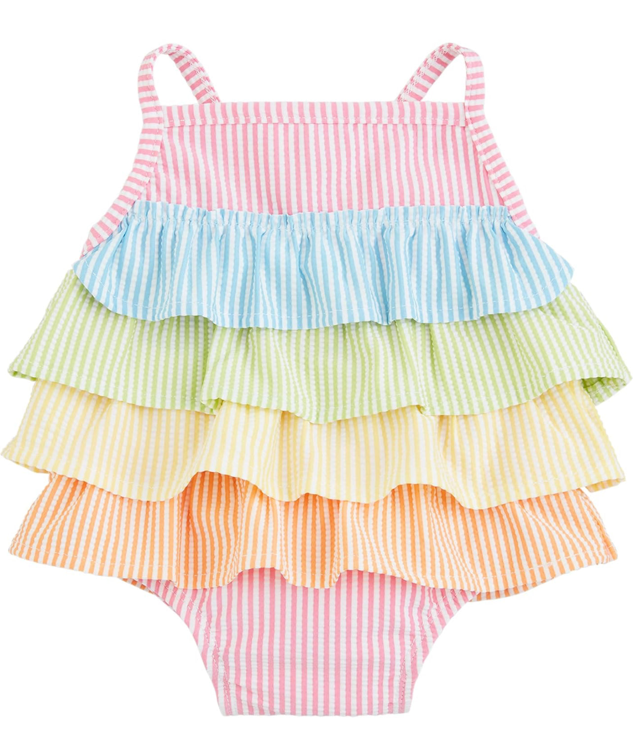 Mudpie Seersucker Ruffle 1pc Swim