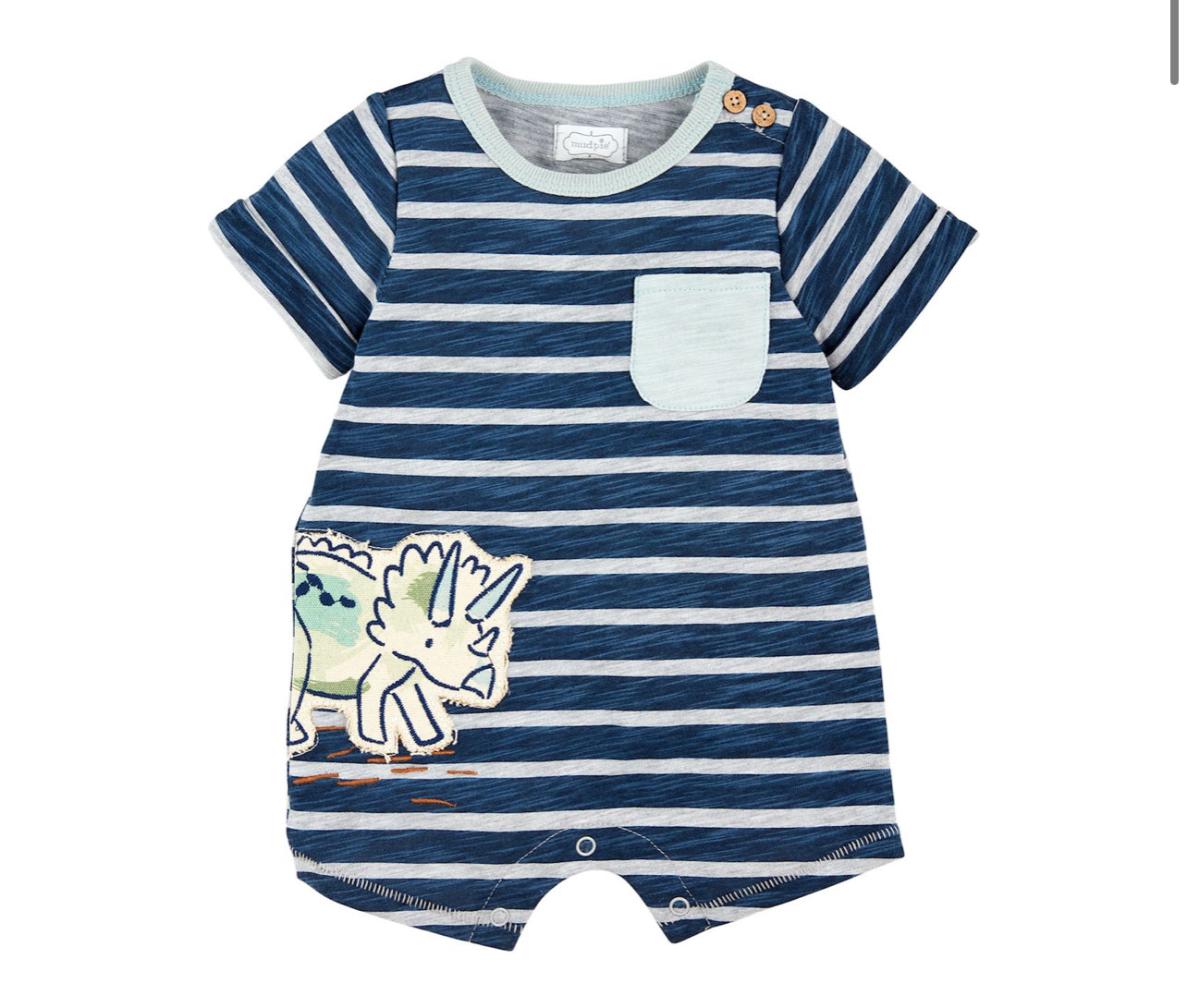 Mudpie Dino Appliqué Shortall