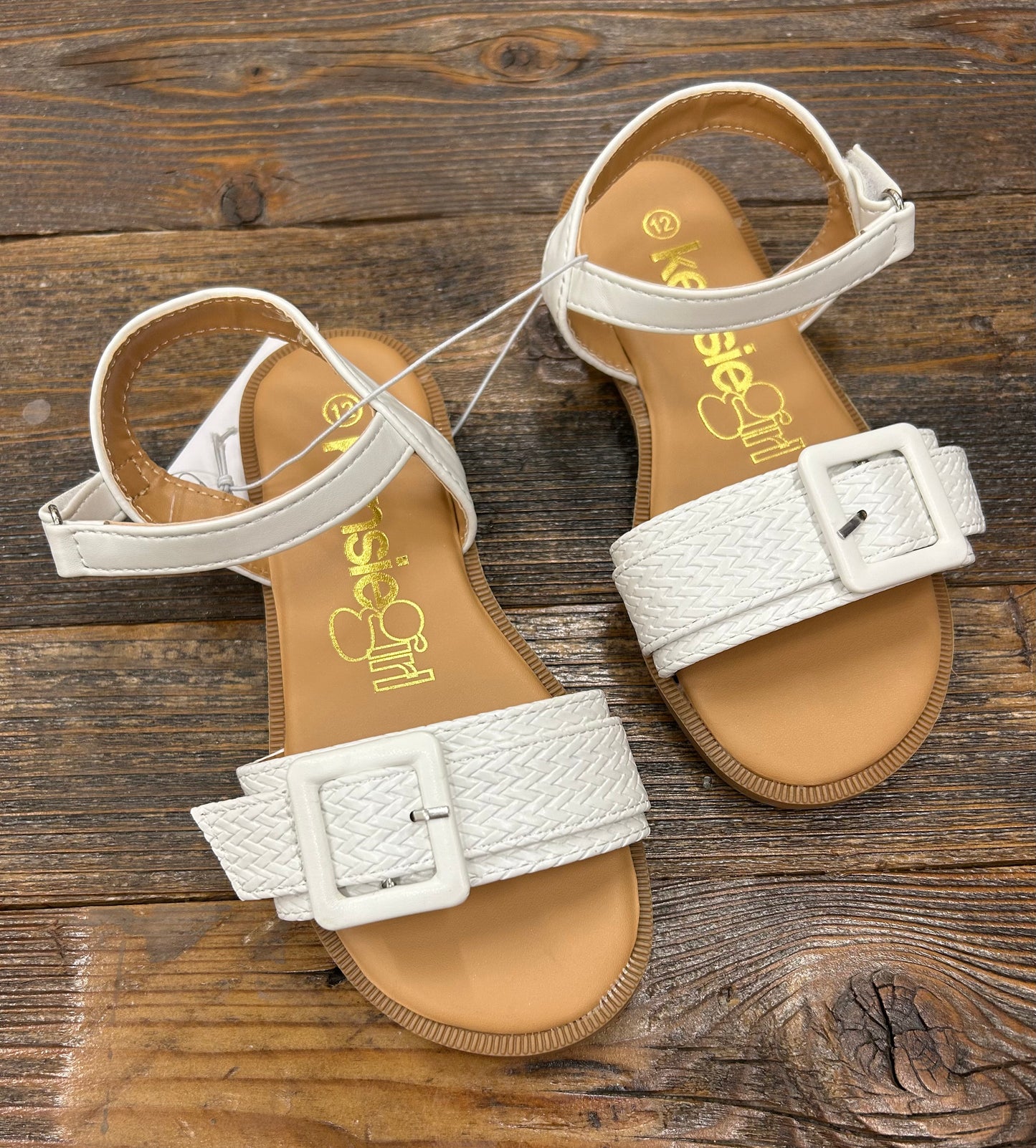 Kensie Girl White Strappy Sandal