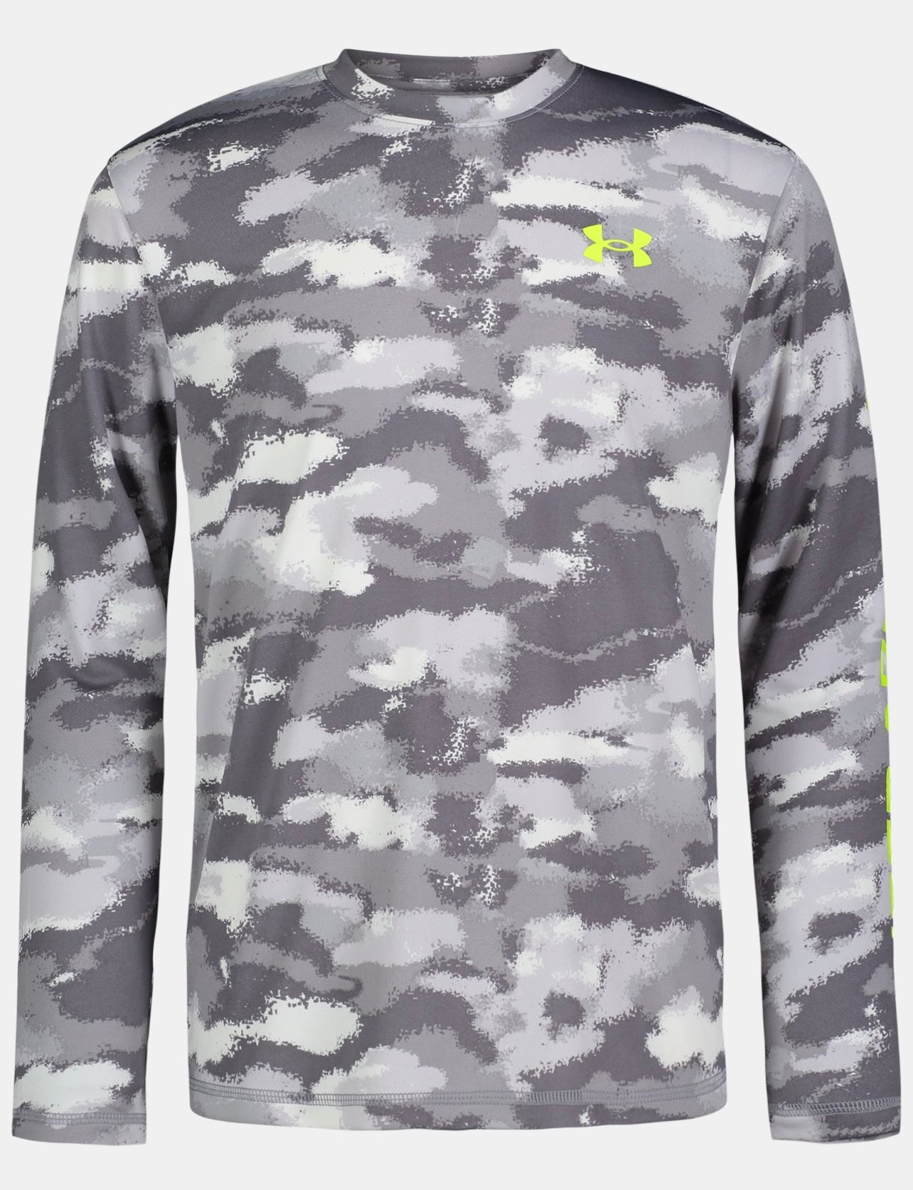Under Armour Halo Gray Dissolve Camo Logo UPF LS