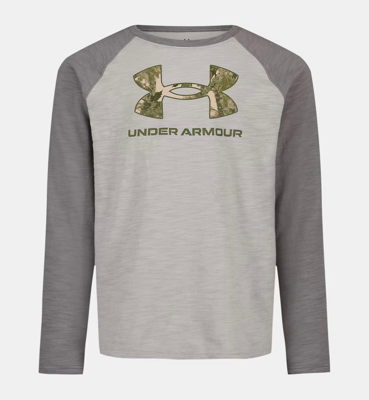 Under Armour Titanium / Clay Green Camo Logo Longsleeve