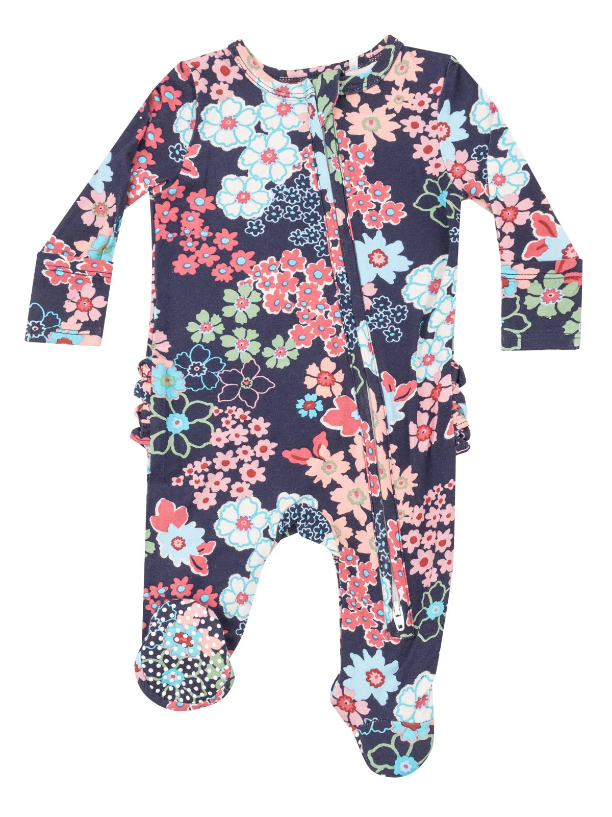 Angel Dear Japonisme Blossom Floral Ruffle Footie