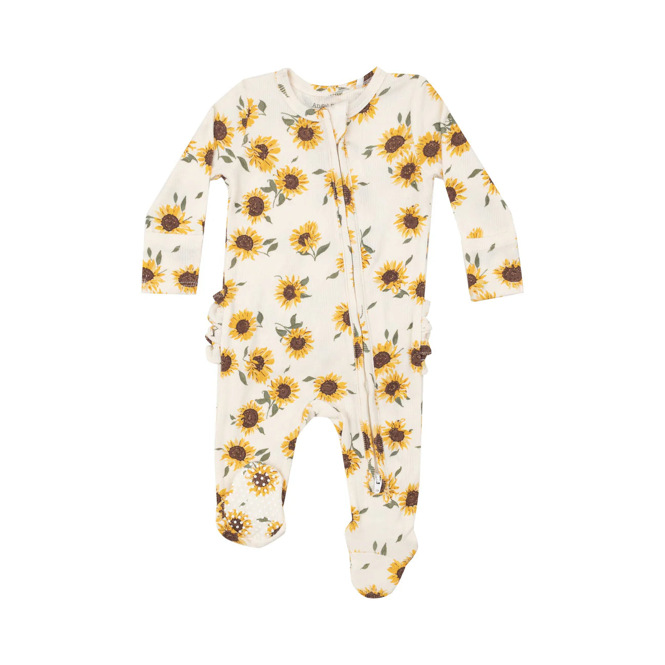 Angel Dear Baby Sunflowers 2 Way Ruffle Back Footie