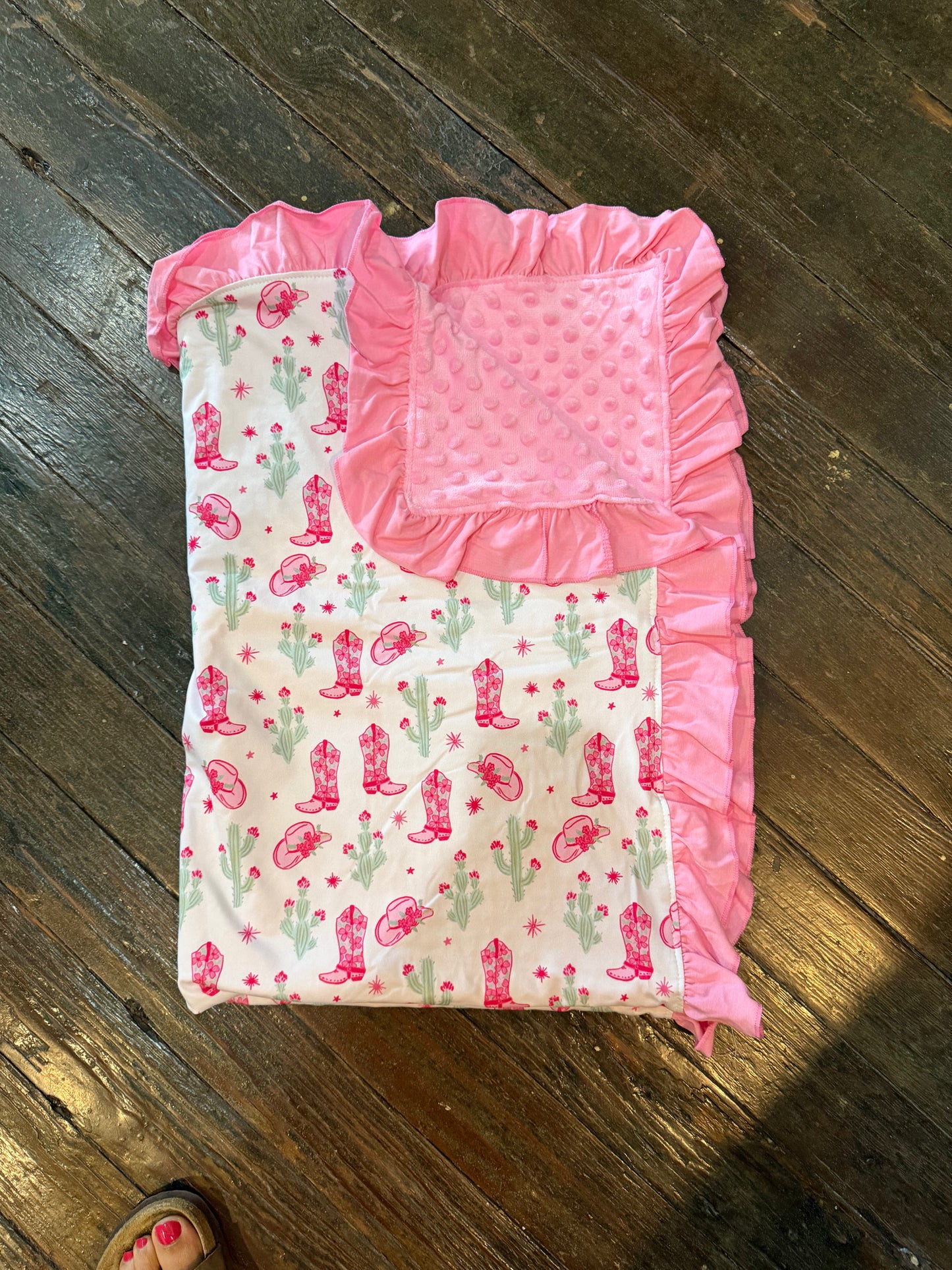 Pink Boots/Cactus Blanket