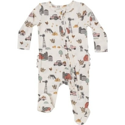 Angel Dear Pink Hay Farmer Footie