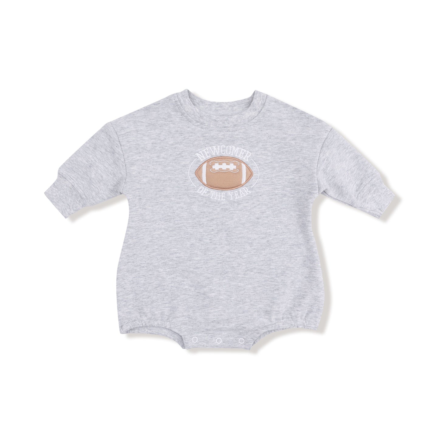 Angel Dear French Terry Varsity Heather Grey Newcomer Football Bubble