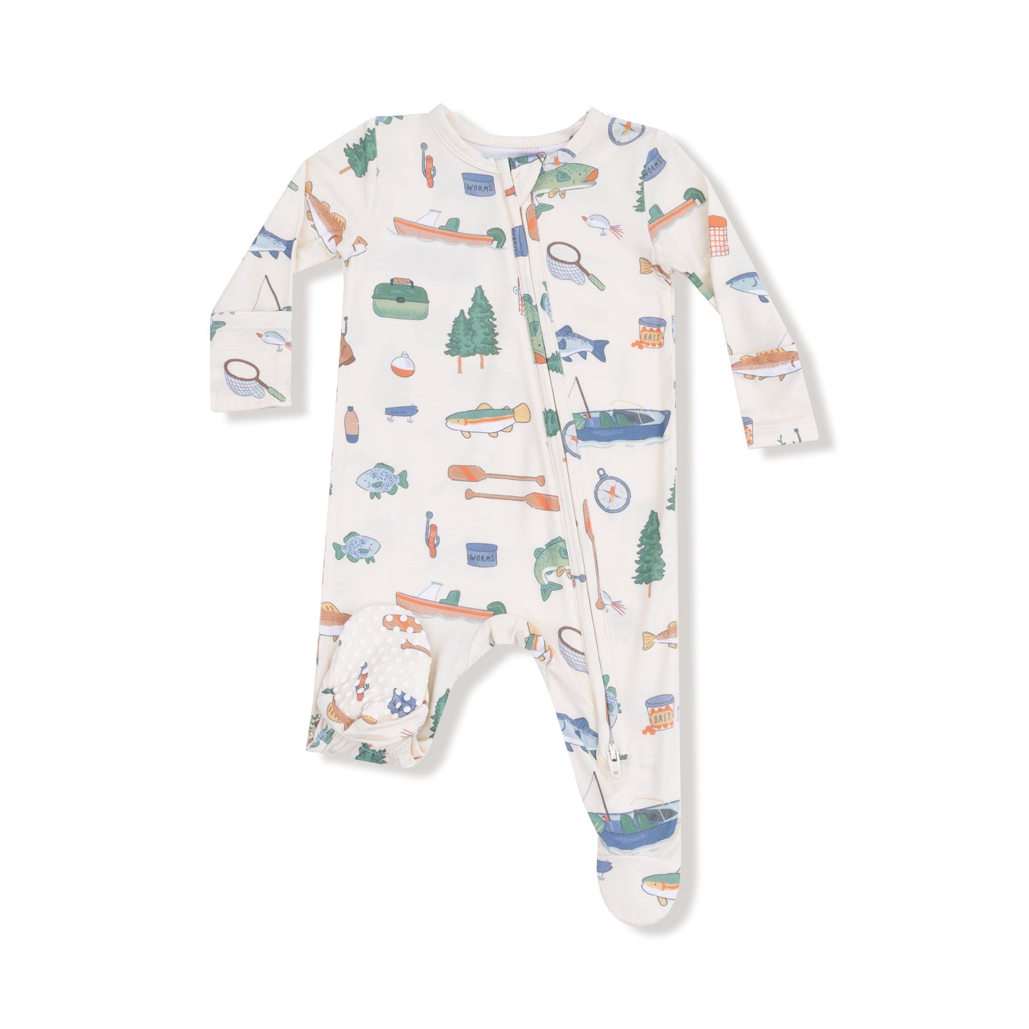 Angel Dear Fishing Things 2 Way Zipper Footie