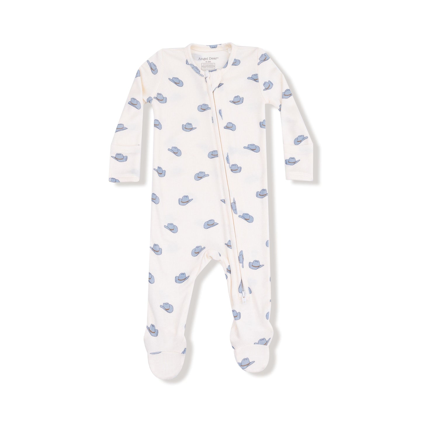 Angel Dear Petite Cowboy Hats 2 Way Zipper Footie