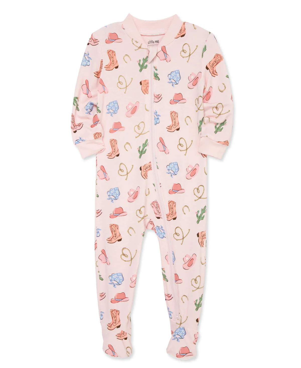 Little Me Pink Cowgirl Zipper Sleeper