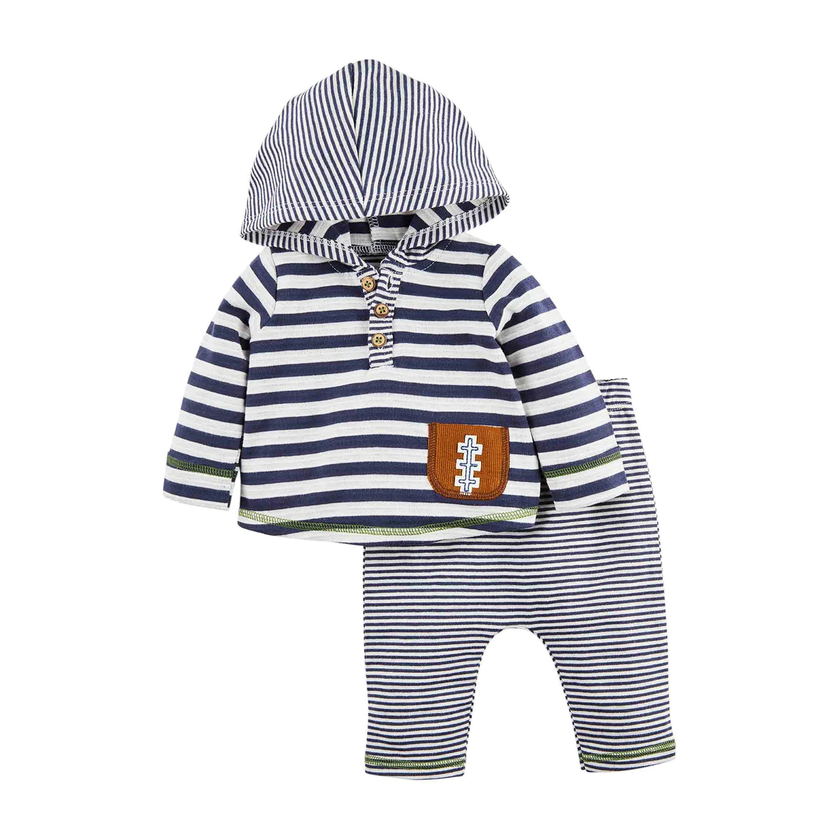Mudpie Striped Navy Two-Piece Set