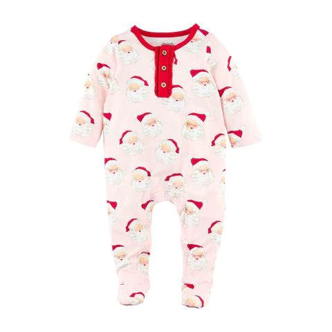 Mudpie Pink Vintage Santa Sleeper