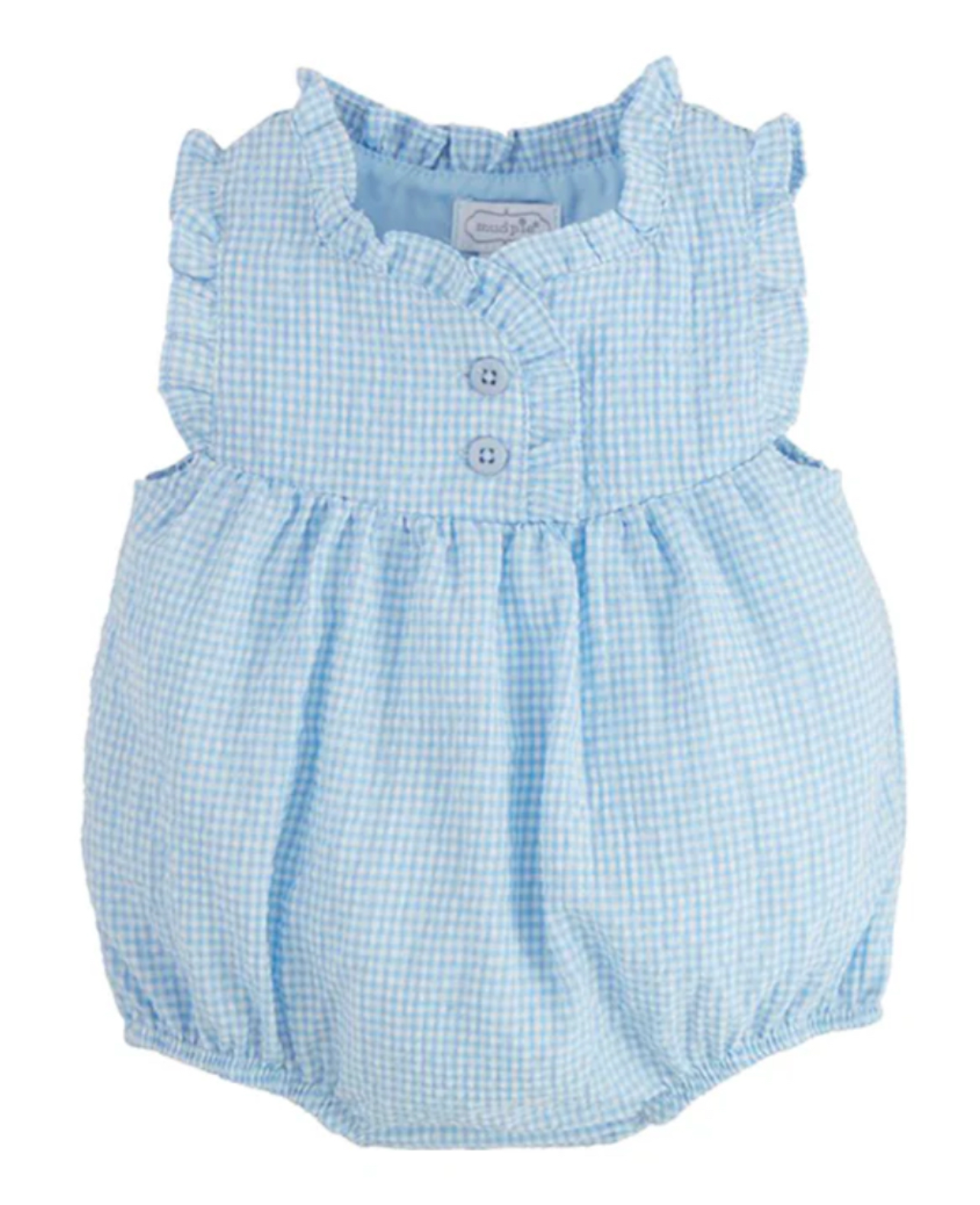 Mudpie Blue Check Bubble