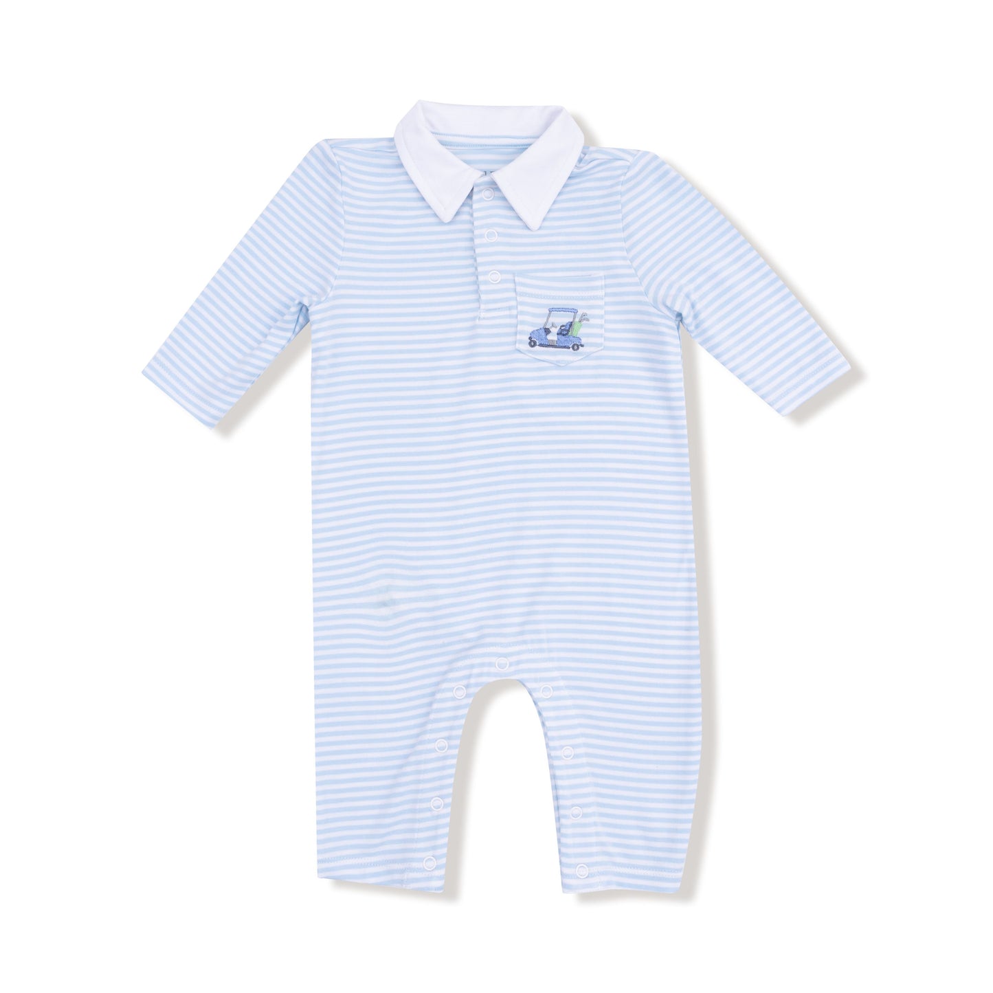 Angel Dear Blue Baby Golf Carts Polo Romper