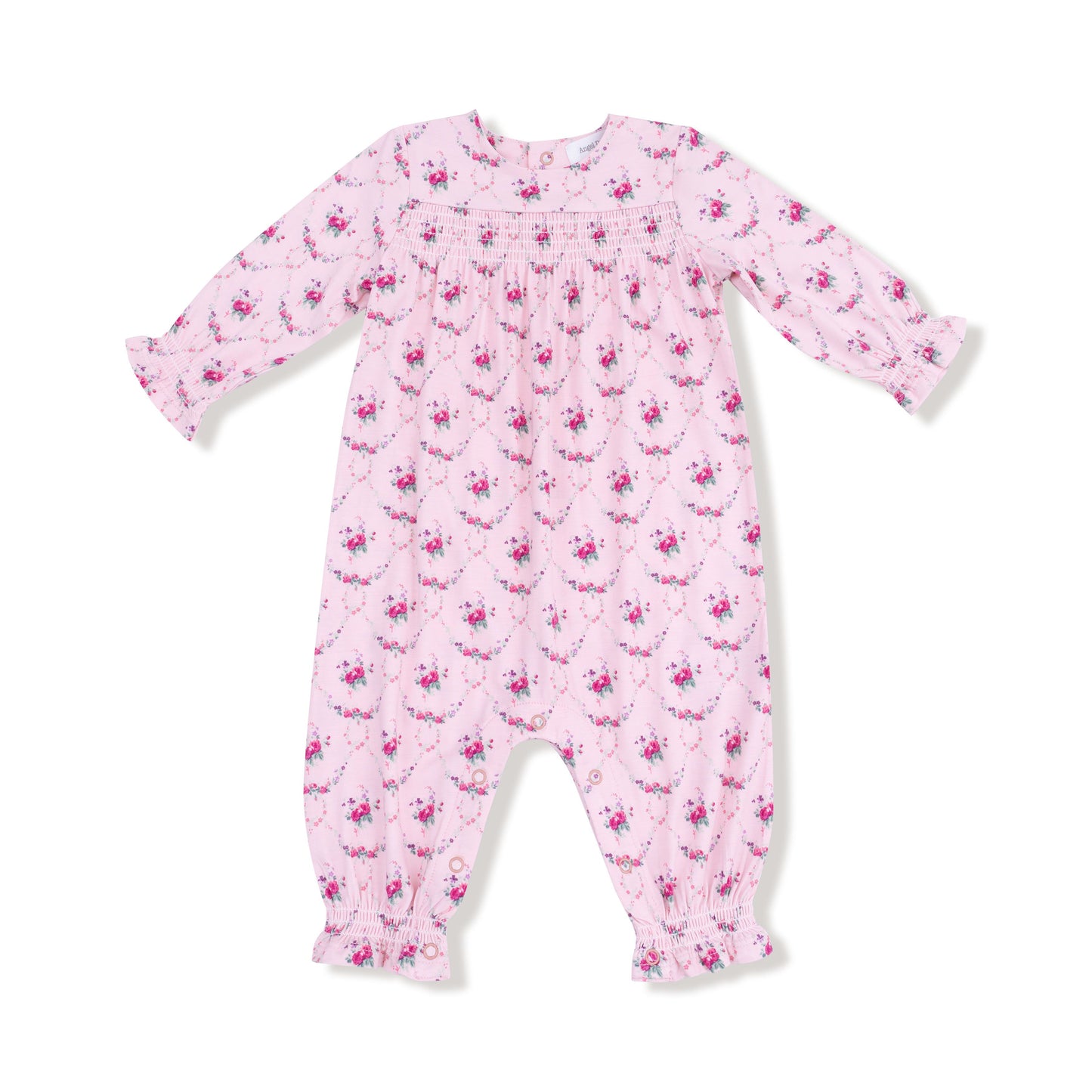 Angel Dear Rose Garden Trellis Smocked Romper