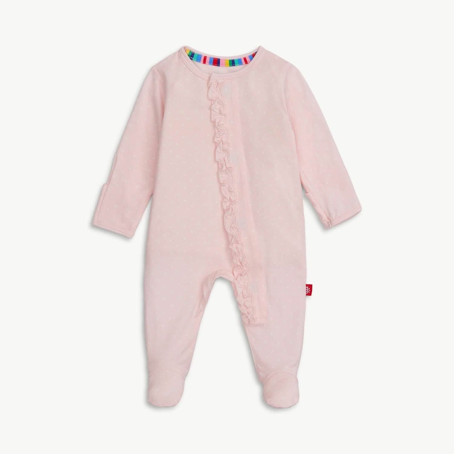 Magnetic Me Pin Dot Pink Modal Footie